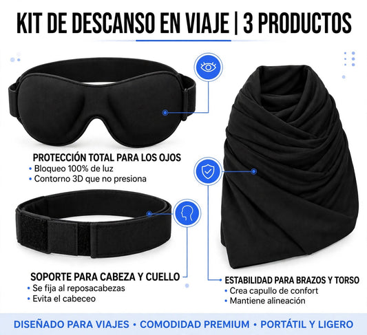 Antifaz 3 en 1: descansa sin molestias